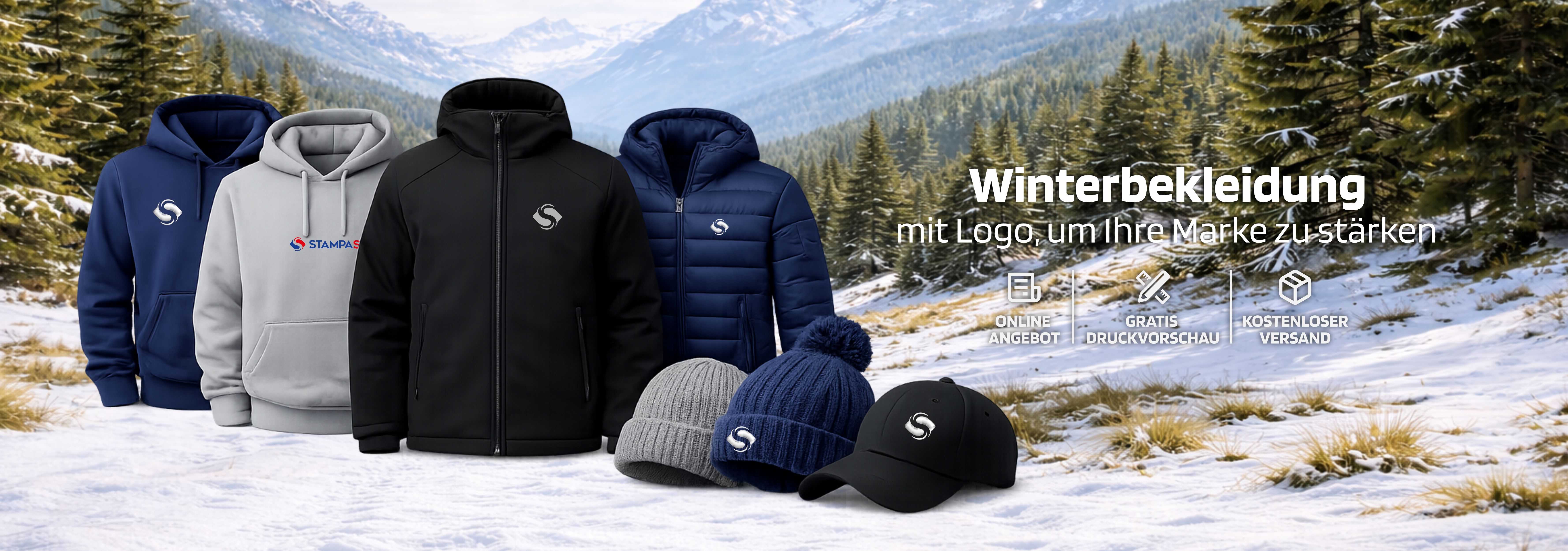 Winterbekleidung mit Logo