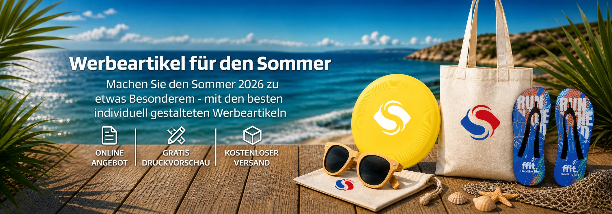 Sommerartikeln zum Bedrucken
