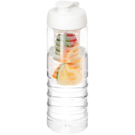 H2O Active® Treble 750 ml Flasche mit Klappdeckel und Infusor