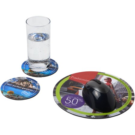 Q-Mat® Mousepad- und Untersetzer-Set 5