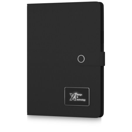 SCX.Design O17 A4 Notizbuch Powerbank mit Logo-Druck