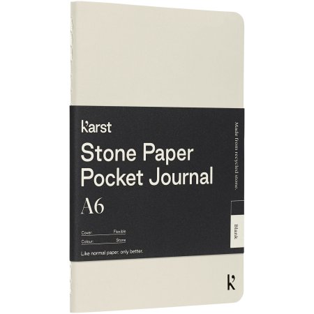 Karst® A6 Steinpapier Softcover Notizbuch - blanko