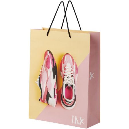 Handgefertigte 170 g/m² Integra-Papiertüte mit Kunststoffgriffen – XL