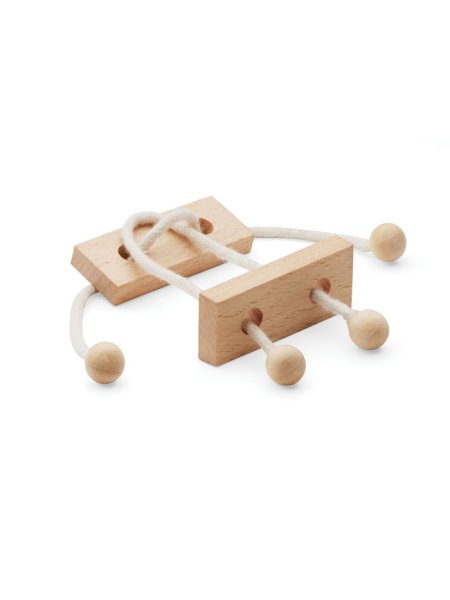 Geduldsspiel aus Holz- Rechteck