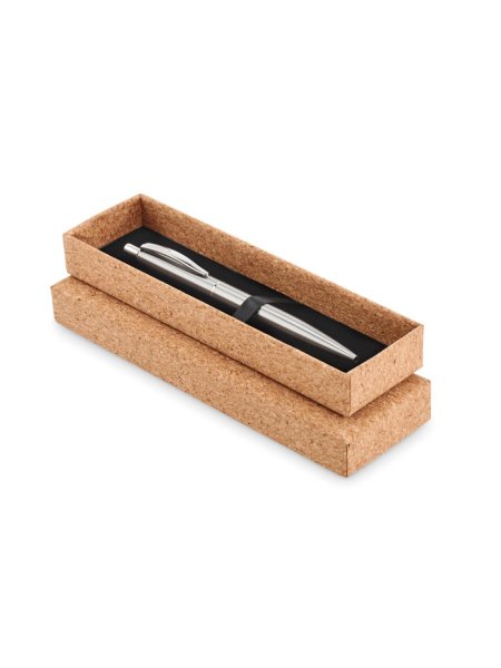 Werbe-Kugelschreiber aus Edelstahl mit Firmenlogo