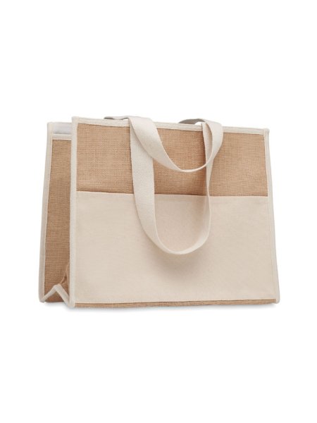 Jute-Canvas Shopping Tasche