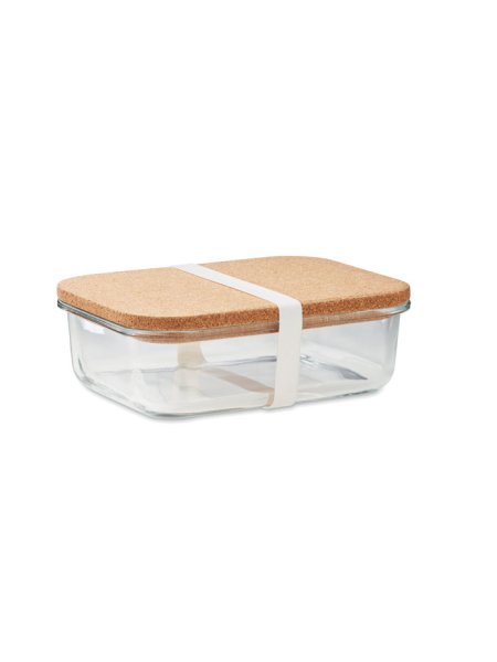 Lunchbox aus Glas mit Logo