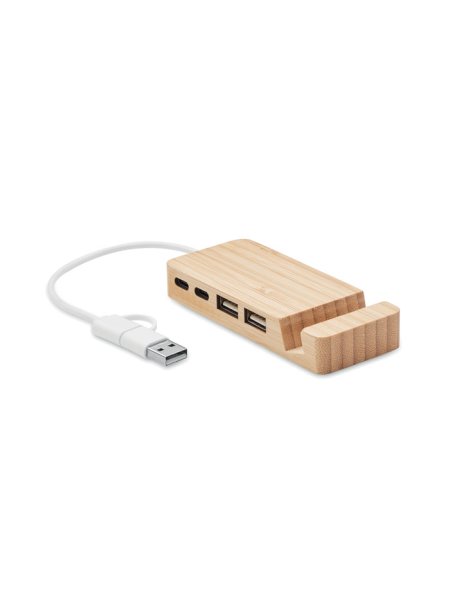 4 Port USB Hub zum Bedrucken 