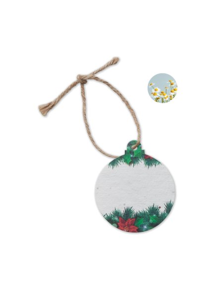 Personalisierbarer Weihnachtsschmuck aus Samenpapier