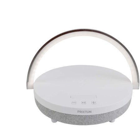  10W 4-in-1 Bluetooth®-Lautsprecher mit LED-Licht und kabelloser Ladestation - Prixton