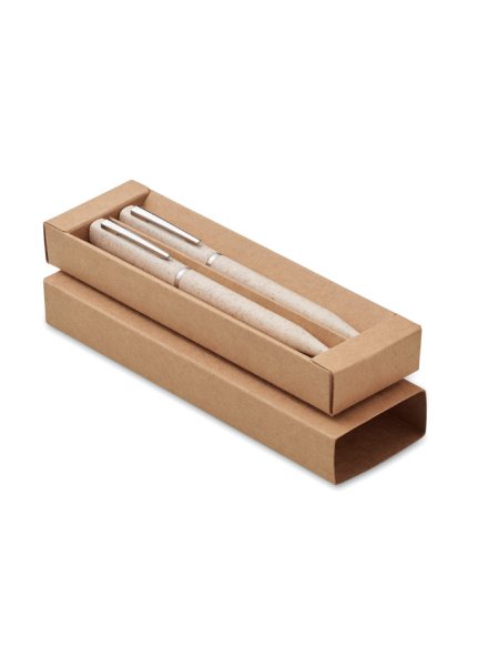 Schreibgeräte-Set Stroh/ABS