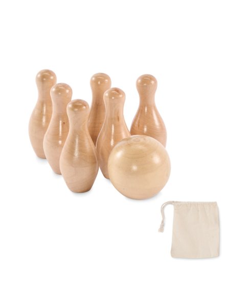 Mini-Bowling-Set Kiefernholz