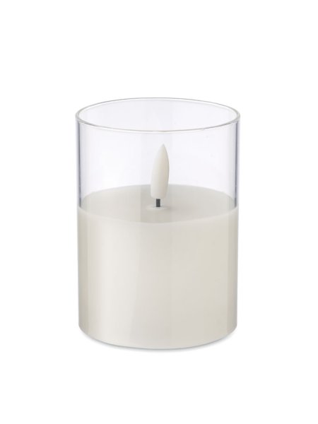 LED-Wachskerze im Glashalter