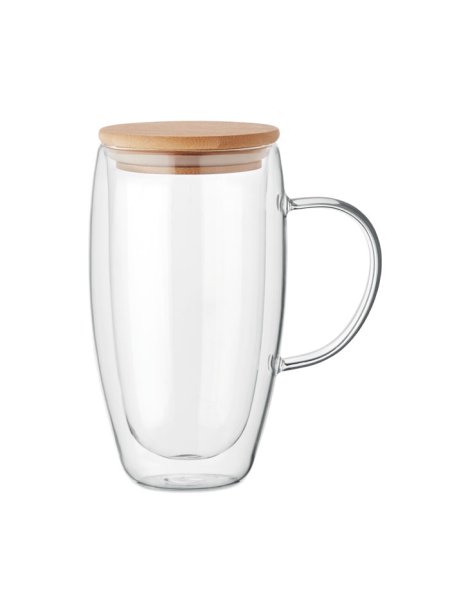 Doppelwandiger Glasbecher 450ml