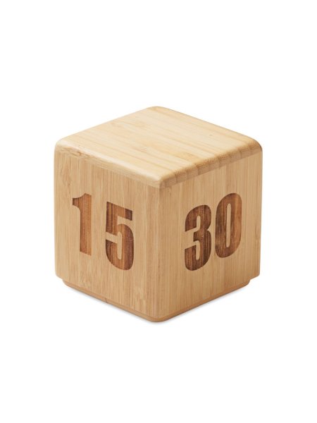 Zeitwürfel Bambus