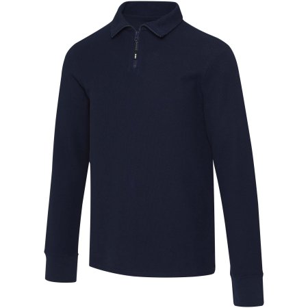 Zeus Langarm Poloshirt Unisex mit Reißverschluss