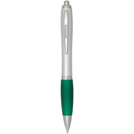 nash-rcs-kugelschreiber-aus-recyceltem-kunststoff-mit-silbernem-schaft-und-farbigem-griff-schwarze-tinte-grun-4.jpg
