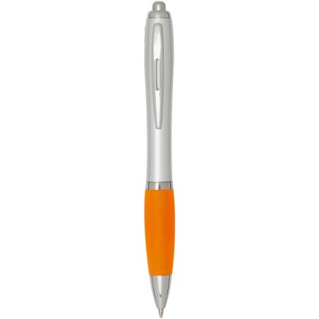 nash-rcs-kugelschreiber-aus-recyceltem-kunststoff-mit-silbernem-schaft-und-farbigem-griff-schwarze-tinte-orange-2.jpg