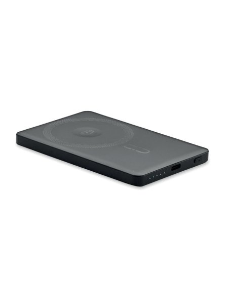 Magnetische 5000 mAh Powerbank aus recyceltem Aluminium mit kabellosem Laden