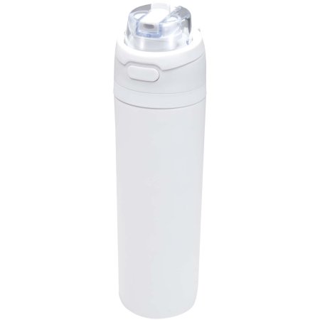 Theron 800 ml RCS-Wasserflasche aus recyceltem, einwandigem Edelstahl mit Multifunktionsdeckel und Klappstrohhalm