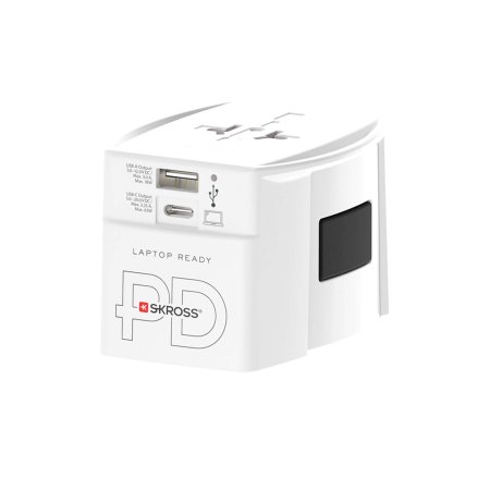 SKROSS® MUV AC65PD Reiseadapter mit USB-C Kabel 